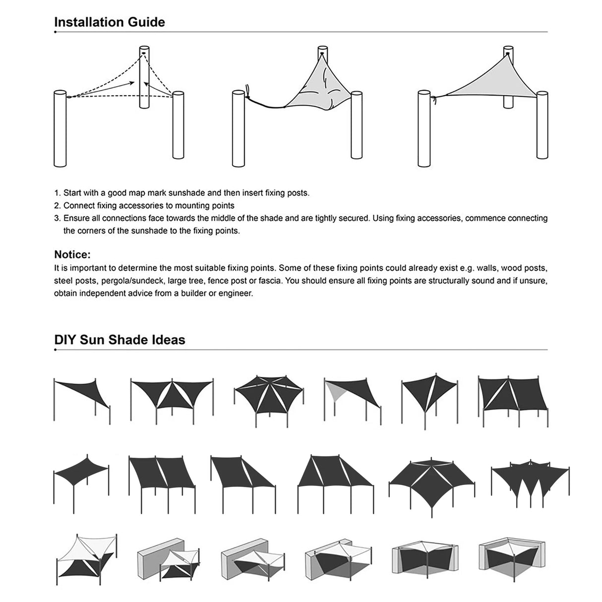 Large Sun Shade Sail Canopy UV Block Triangle Outdoor Sunshade Cover for Patio Pool Garden Waterproof UV Protection Shade Cloth