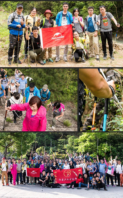 Naturehike Hiking Poles Three Sections Of Aluminum Pole For Mountaineering Hiking Skiing Travel Poles Climbing Trekking Pole