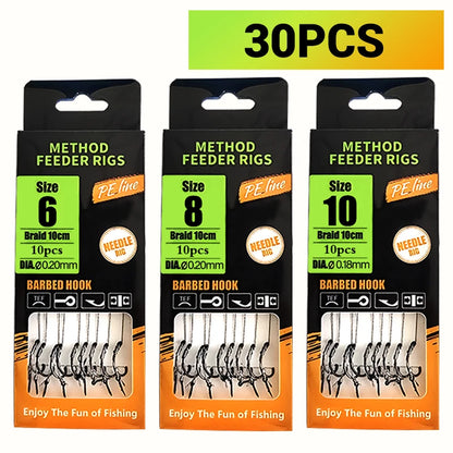 Pre-Tied Carp Hair Rigs (Sizes 6-12)