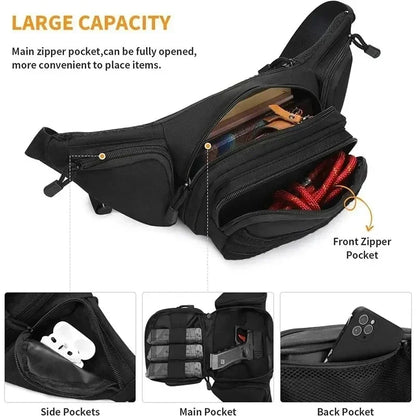 Tactical Multi-function Waist Pack Fanny Packs for Men Nylon Shoulder Hiking Mobile Phone Bag Sports High-capacity Waist Bag