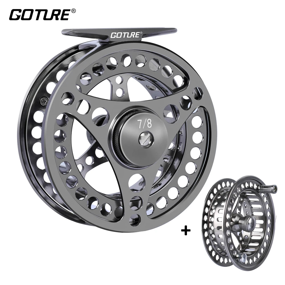 Goture CNC Large Arbor Fly Reel with Spare Spool