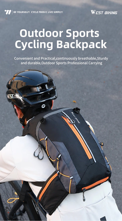 WEST BIKING 10L Cycling Backpack Lightweight Outdoor Sports Running Hiking Climbing Hydration Bag Waterproof Flodable Travel Bag