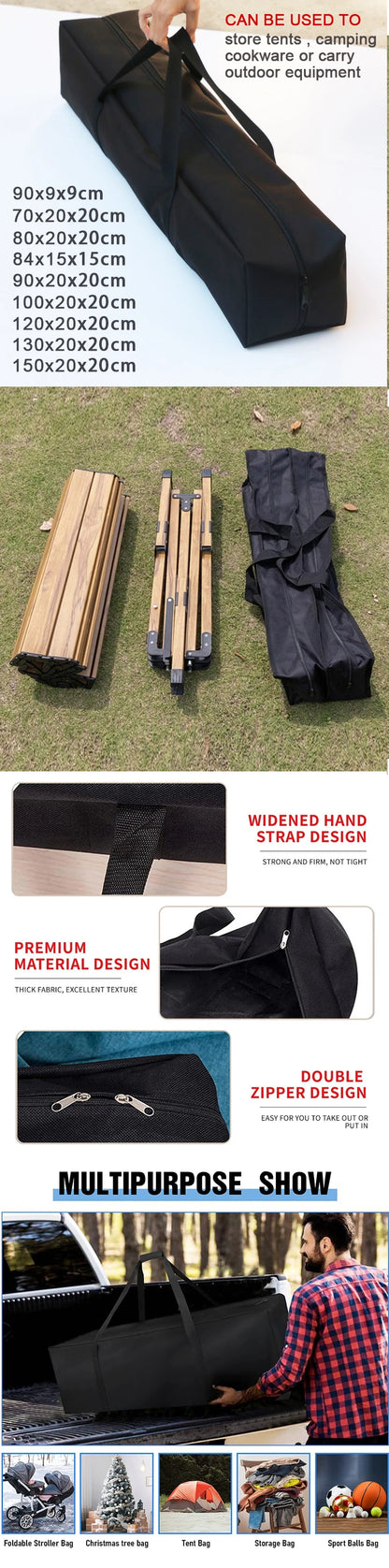 Outdoor Camping Storage Bag Canvas Canopy Pole Bag Camping Tent Swag Storage Pouch Travel Picnic Handbag