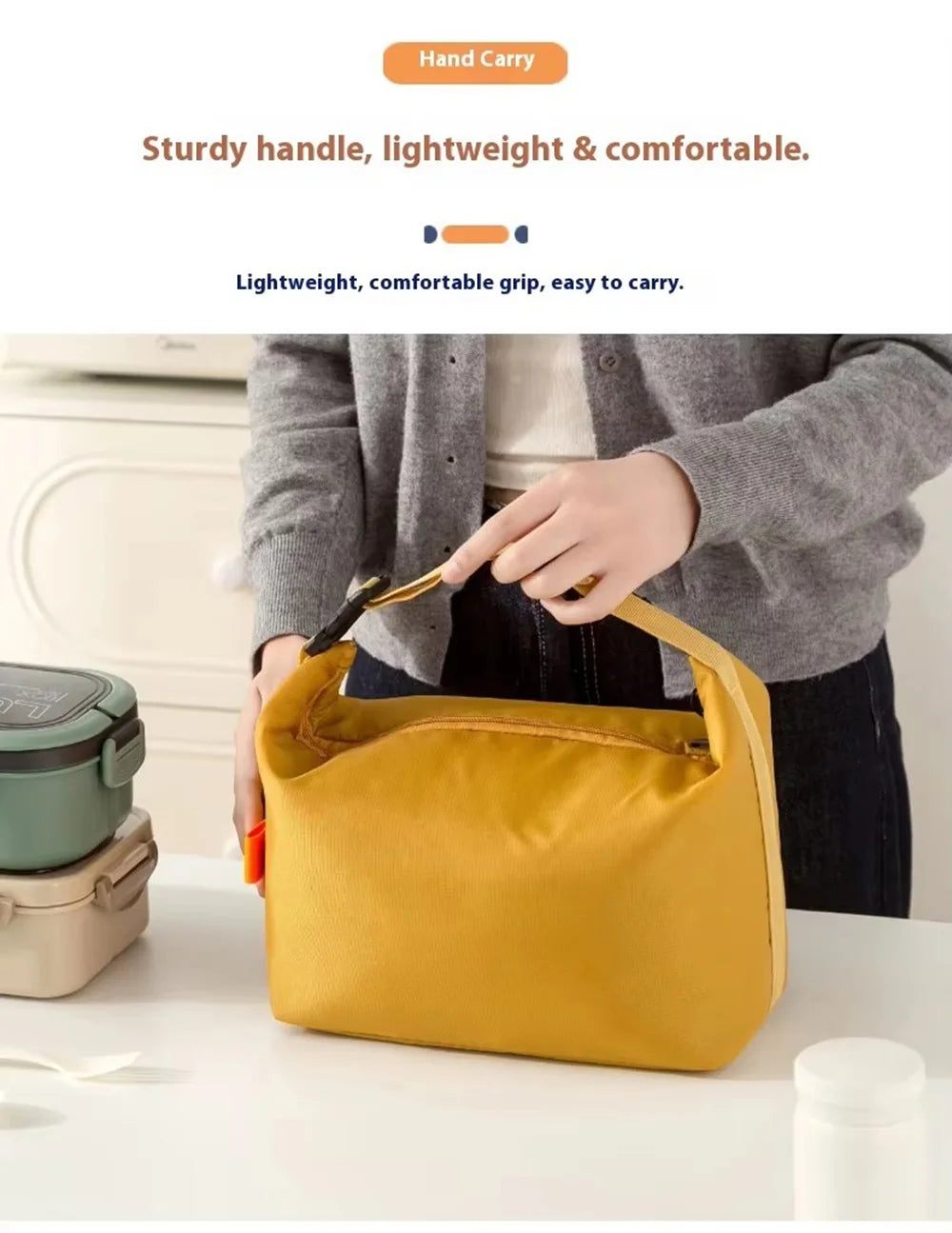 Japanese Minimalist Lunch Bag Thickened Aluminum Foil Insulated Bento Bag for Work School Picnic Outdoor Pack