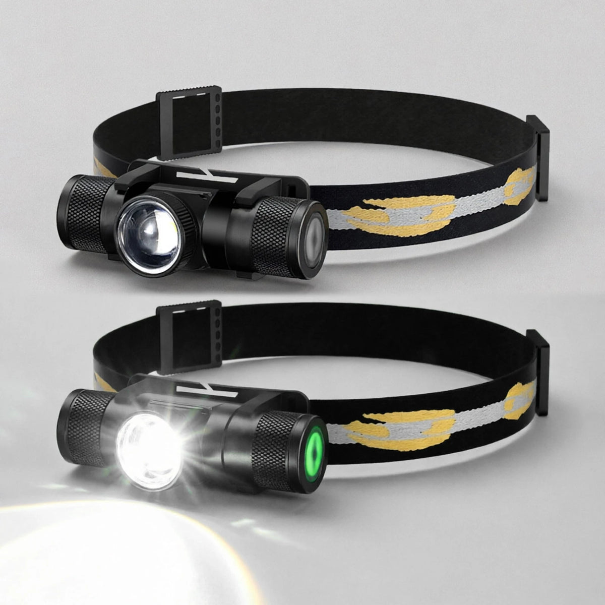 Newest Zoomable LED Headlamp High Power Headlight Use 18650 Rechargeable USB Type-C Torch Camping Hunting Flash light Head Lamp