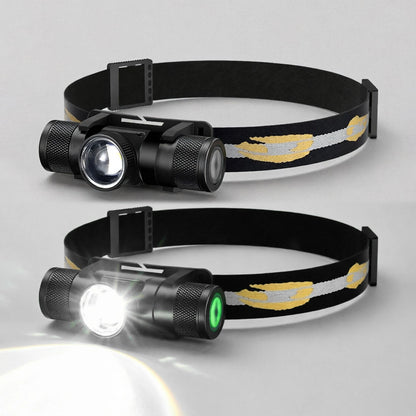 Newest Zoomable LED Headlamp High Power Headlight Use 18650 Rechargeable USB Type-C Torch Camping Hunting Flash light Head Lamp