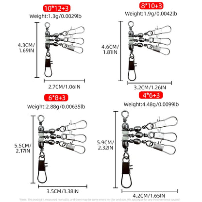 ShareShark Rolling Swivels with Solid Rings (10 Pack)