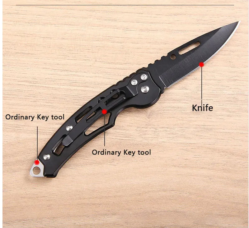 Stainless Steel Keychain Folding Knife Outdoor Carrying Knife Mirror Sharp Pocket Knife Fruit Knife Folding Knife