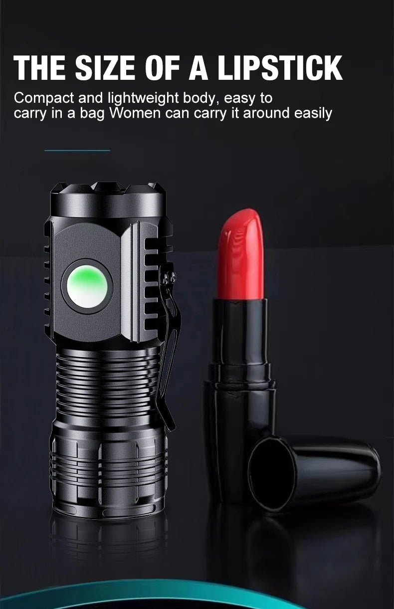 New Ultra Powerful Flashlight 3 Core LED Mini Tactical Flashlight USB Rechargeable High Power LED Torch With Magnet Hand Lamp