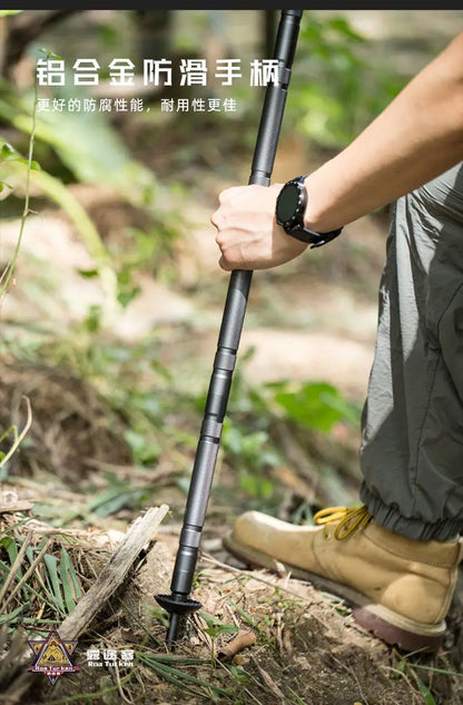 Folding Multifunctional Hiking Poles Outdoor Hiking Camping Ultralight Tactical Set Telescopic Hiking Poles