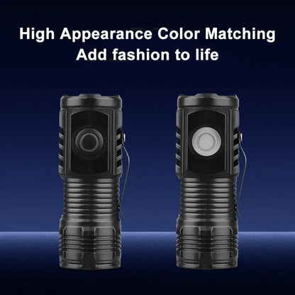 Rechargeable Outdoor Flashlight Portable Strong Light Waterproof Torch for Camping Walking Portable EDC Lighting Lamp