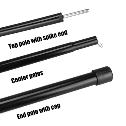 10PCS Telescopic Tent Poles Set Universal Adjustable Camping Awning Poles Sun Sail Shelter Rods Tarp Tent Accessories