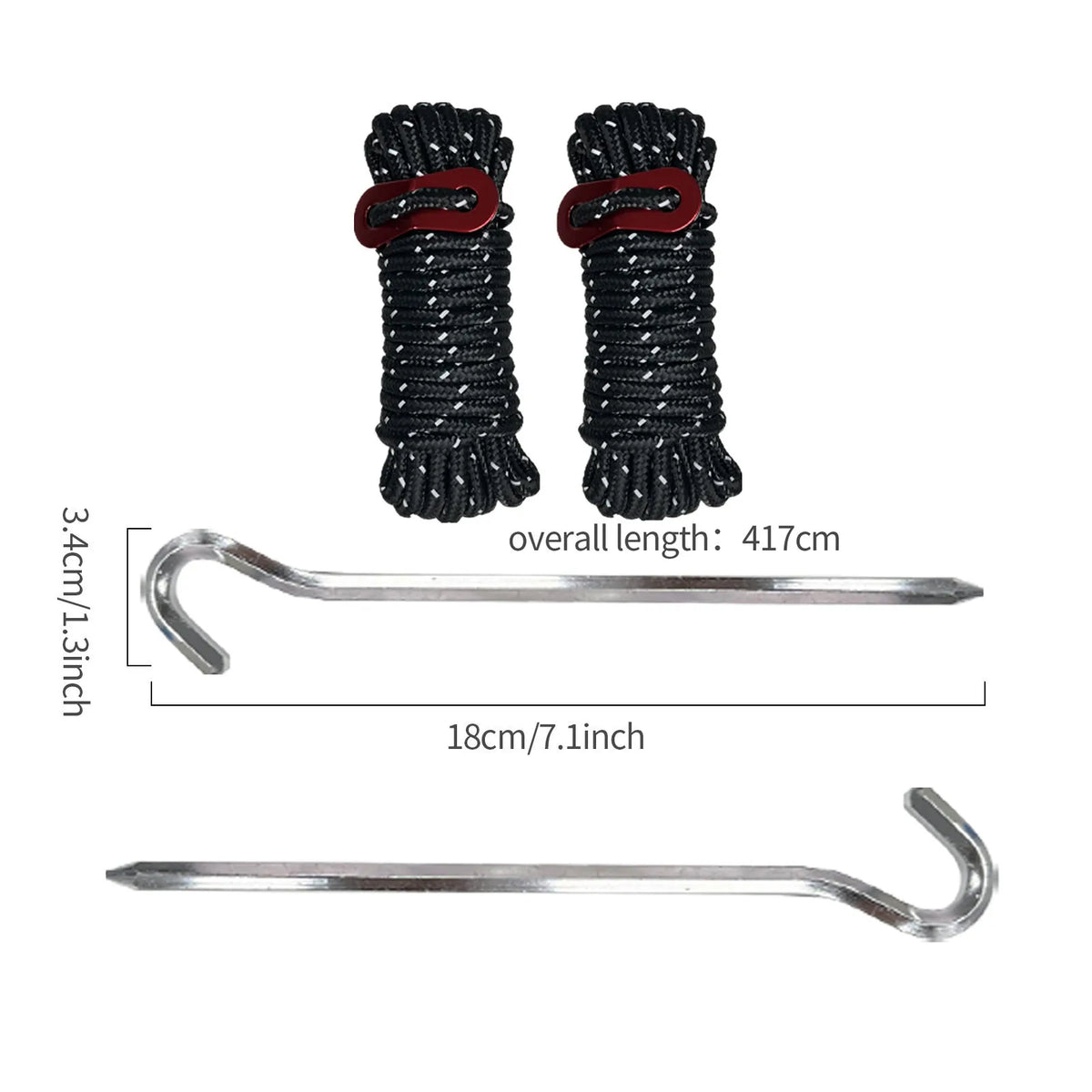 Adjustable Aluminum Tarp Poles – Tent & Awning Support Rods