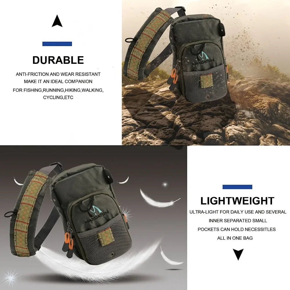 MAXCATCH Canvas Fly Fishing Chest Pack