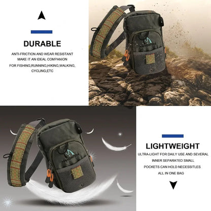 MAXCATCH Canvas Fly Fishing Chest Pack