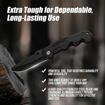 Stainless steel convenient folding knife EDC pocket folding knife is suitable for outdoor camping, fishing, survival and hunting