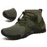 Men’s High-Top Hiking Boots – Breathable Mesh Outdoor Sneakers for Walking, Mountaineering & Travel (Lightweight Comfort, 2025)