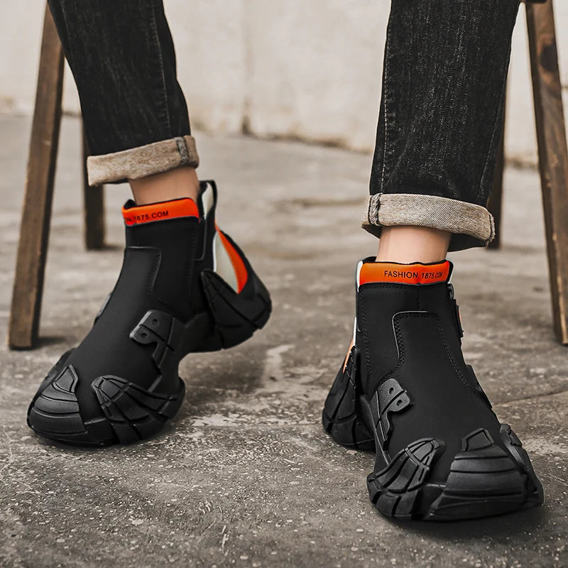 Men’s Breathable Outdoor Sneakers – Non-Slip Platform Running & Sport Shoes