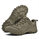 Men’s Genuine Leather Mountaineering Shoes – Anti-Slip Hiking Boots Outdoor Breathable Sports Footwear
