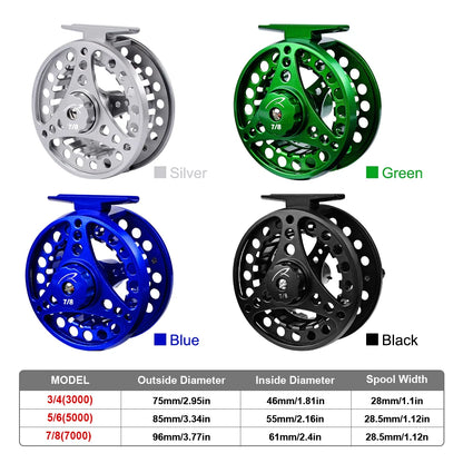 Full Metal Aluminum Fly Reel 3/4, 5/6, 7/8
