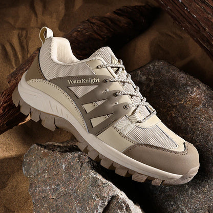Men’s Casual Mountain Sneakers – Leather Antiskid Outdoor Trail Running Shoes, Winter & Autumn Footwear