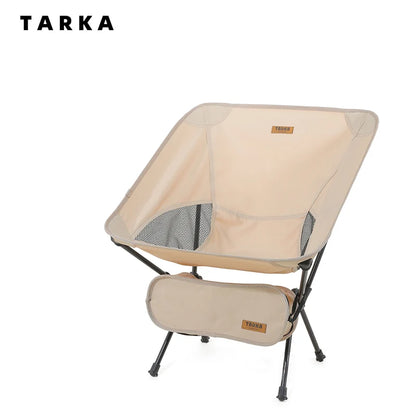 TARKA Ultralight Foldable Camping Chair Set - Portable Backpacking Moon Chairs for Garden Picnic Beach Fishing