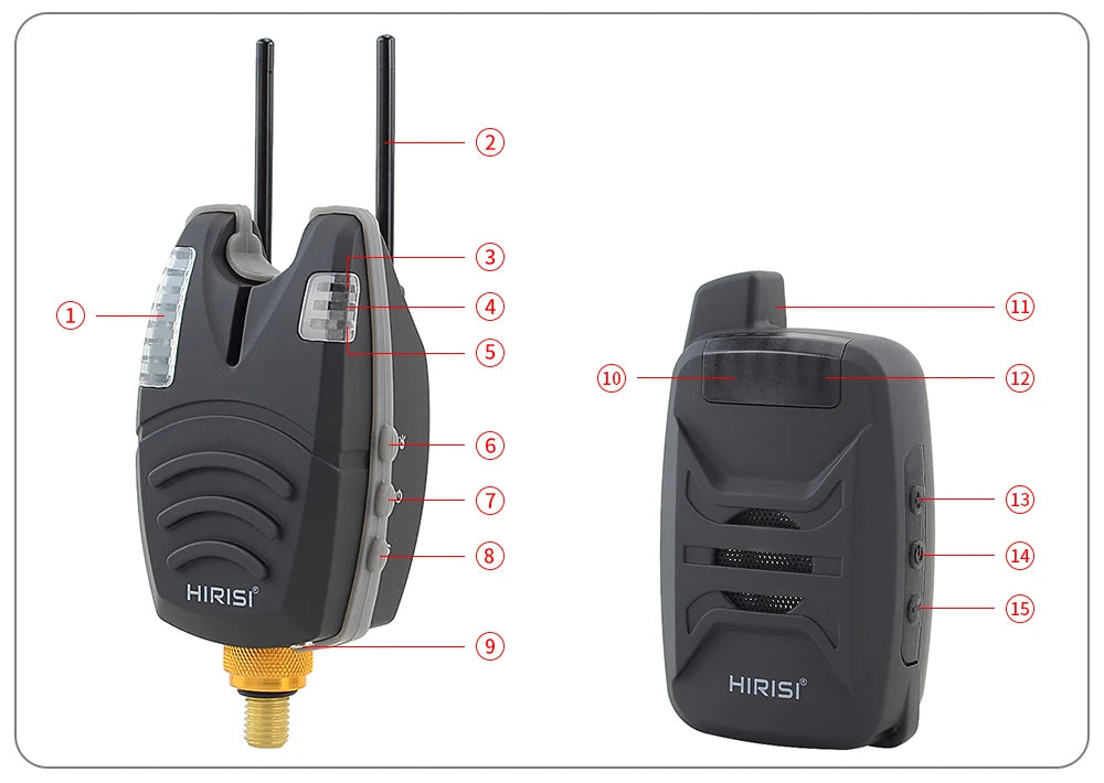 Wireless Bite Alarm Set with Receiver & Carry Case