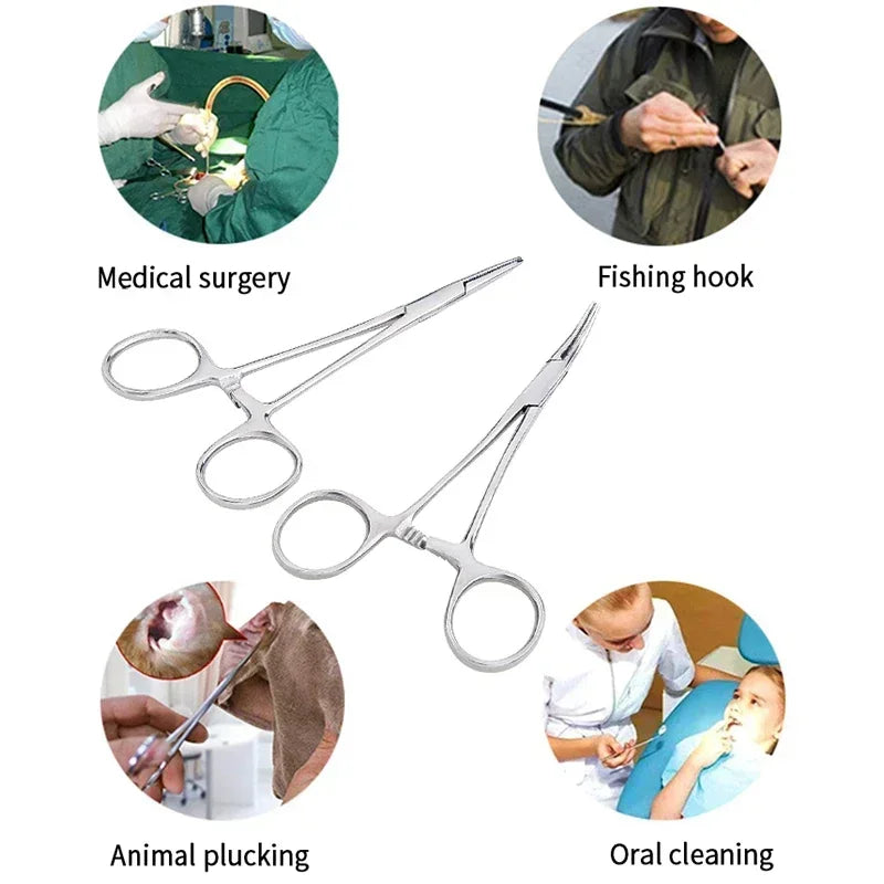 Curved Hemostat Fishing Forceps