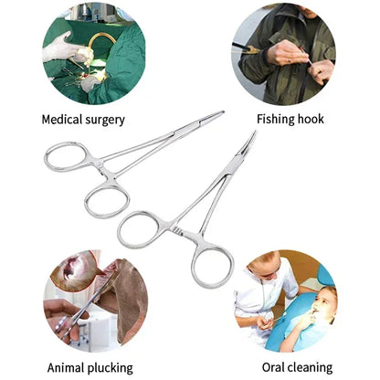 Curved Hemostat Fishing Forceps
