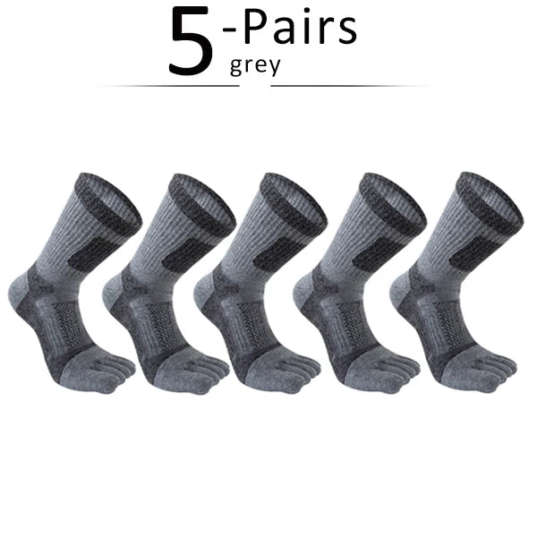 5 Pairs Toe Sport Short Socks Man Thick Compression Mesh Endurable Fitness Bike Run Outdoor Basketball Travel 5 Finger Socks