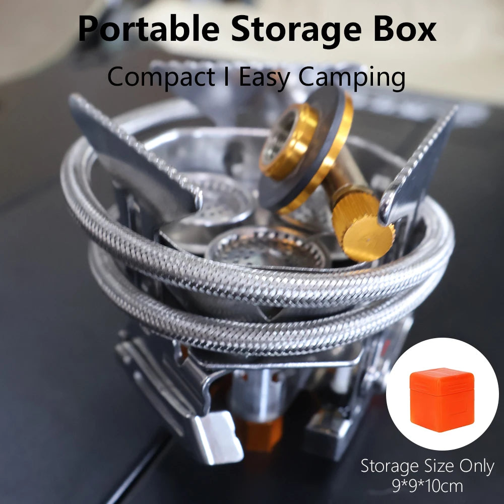 TARKA Camping Gas Stove 5800w 3 Head Gas Burner Tourist Strong Fire Furnace Climbing Hiking Equipment Picnic Kitchen Cookware