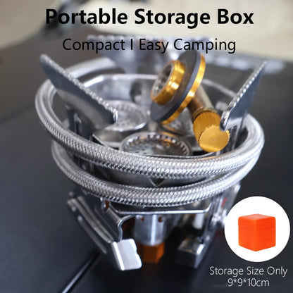 TARKA Camping Gas Stove 5800w 3 Head Gas Burner Tourist Strong Fire Furnace Climbing Hiking Equipment Picnic Kitchen Cookware