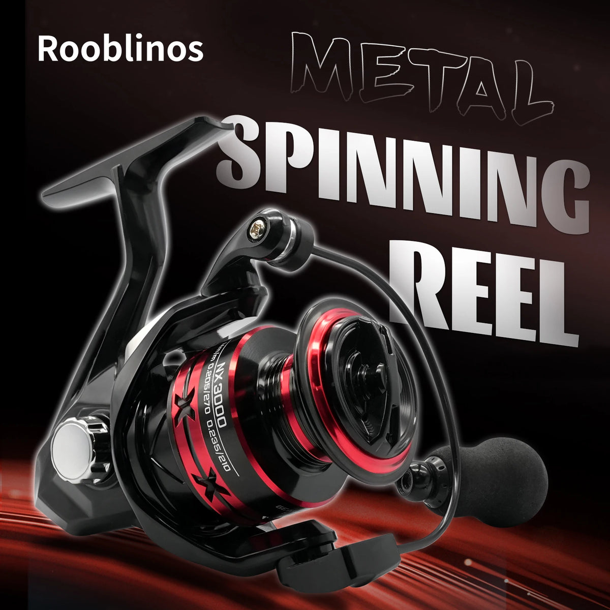 ROOBLINOS NX Fishing Reel 5.2:1 1000-6000 Max Drag 9KG Spinning Reels Metal Spool Reel Drag Fishing Reel,Fishing Accessories