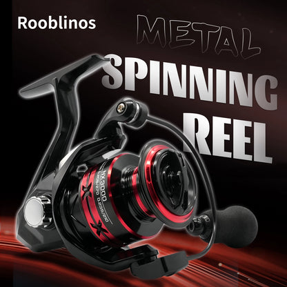 ROOBLINOS NX Fishing Reel 5.2:1 1000-6000 Max Drag 9KG Spinning Reels Metal Spool Reel Drag Fishing Reel,Fishing Accessories