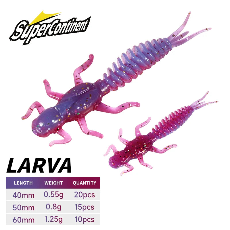 Supercontinent Larva Soft Lures