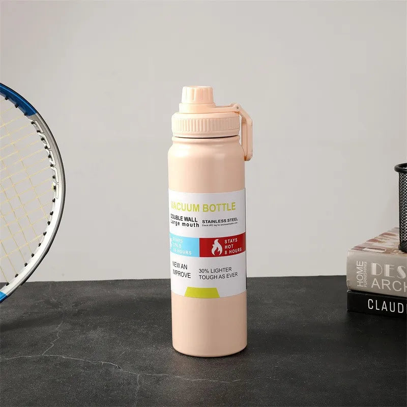 Stainless Steel Thermos Bottle Keeps Cold Thermal Cup 600ML 800ML 1000ML And Heat Thermal Mug Sports Insulated Cup Vacuum Flask