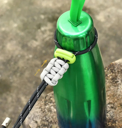 Quick-Release Paracord Water Bottle Hang Buckle Carabiner Portable Clip Multifunctional Hook for Outdoor Hiking Backpack