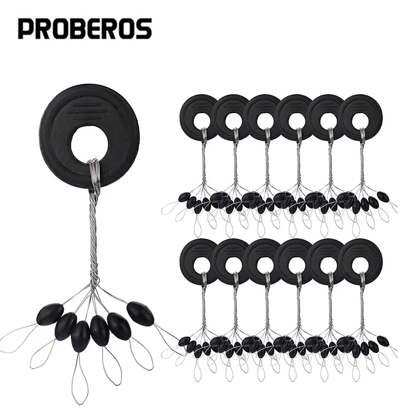 PRO BEROS Rubber Bobber Stoppers (60 Pack)