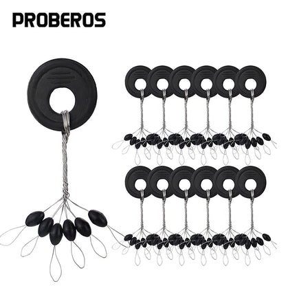 PRO BEROS Rubber Bobber Stoppers (60 Pack)