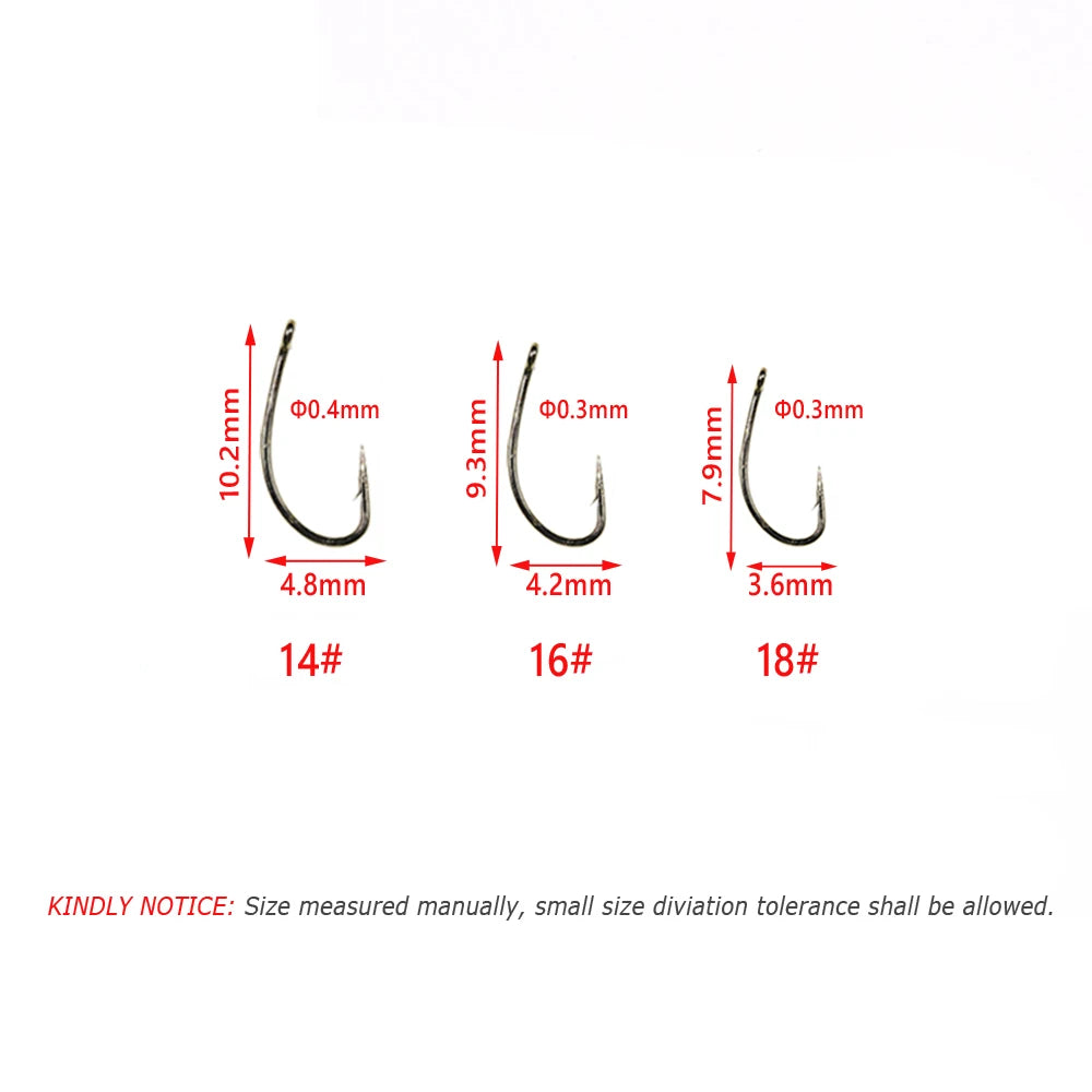 Fine Wire Curved Nymph Hooks #12-22 (100 Pack)