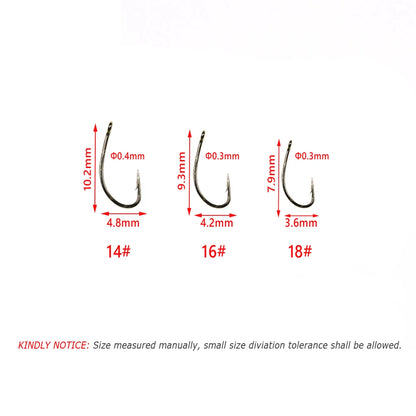 Fine Wire Curved Nymph Hooks #12-22 (100 Pack)