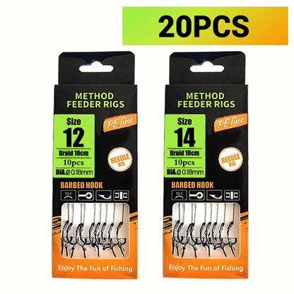 Pre-Tied Carp Hair Rigs (Sizes 6-12)
