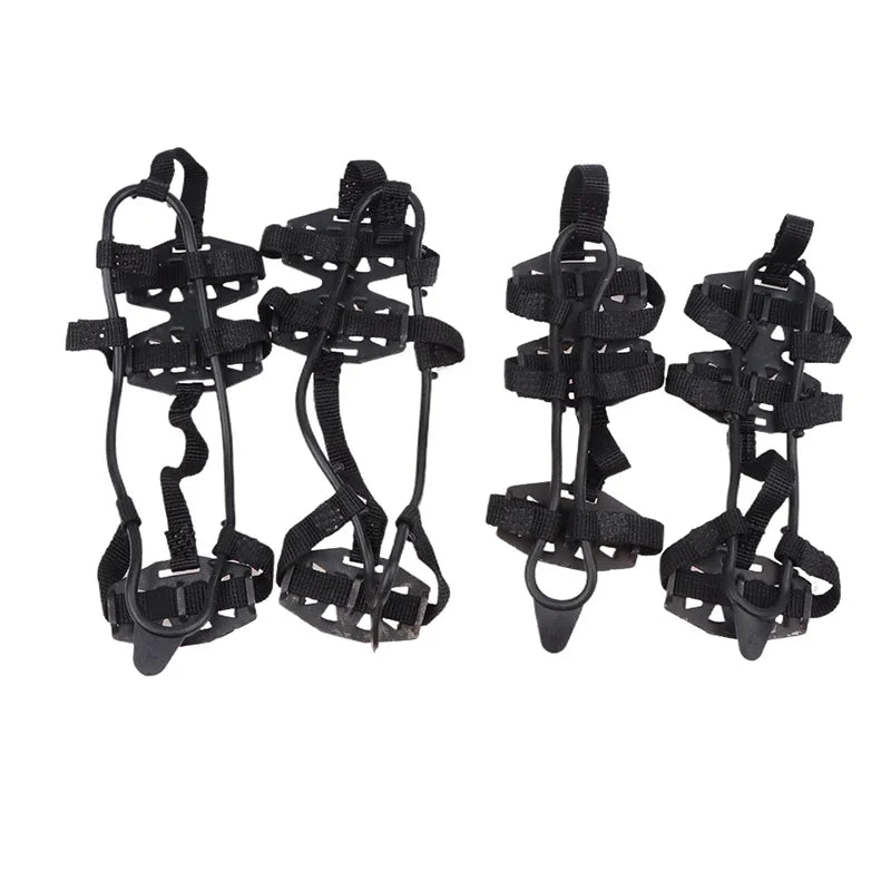 24-Teeth Anti-Slip Crampons | Ice Grips & Climbing Shoe Spikes for Hiking & Mountaineering