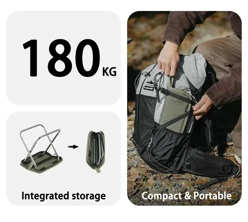 Naturehike Folding Stool for Outdoor Leisure Portable Lightweight Aluminum Chair High Load Travel Camping Foldable Fishing Chair