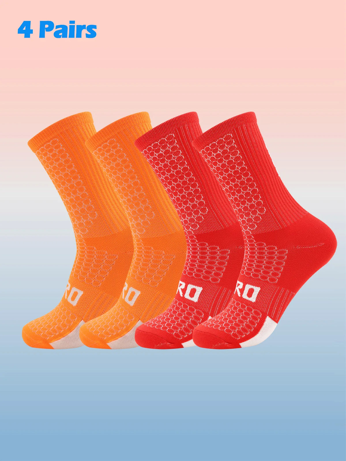 4 Packs Sports Cycling Socks Colorful Anti Smell Ankle Running Athletic Socks, Suitable for Cycling, Running, Hiking Sport, Gym,
