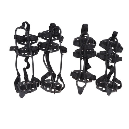 1 Pair M L Crampons Shoes Cover 24 Teeth Anti-Slip Ice Grips Gripper Shoes Boot Hiking Ice Climbing Shoe Spikes Climbing Chain