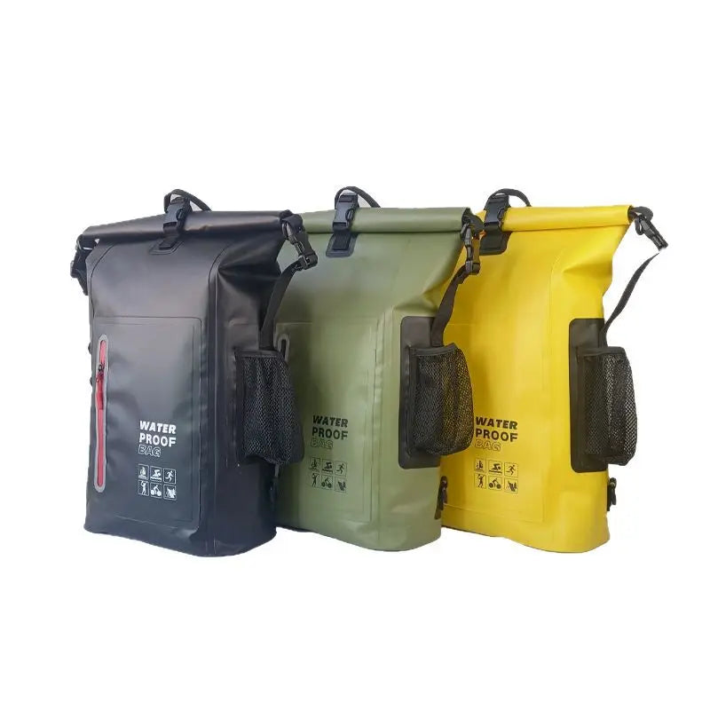 PVC Waterproof Dry Bag Backpack Capacity For Kayak Canoe Rafting Diving Beach Swimming Trekking Camping Shoulder Storage Bag
