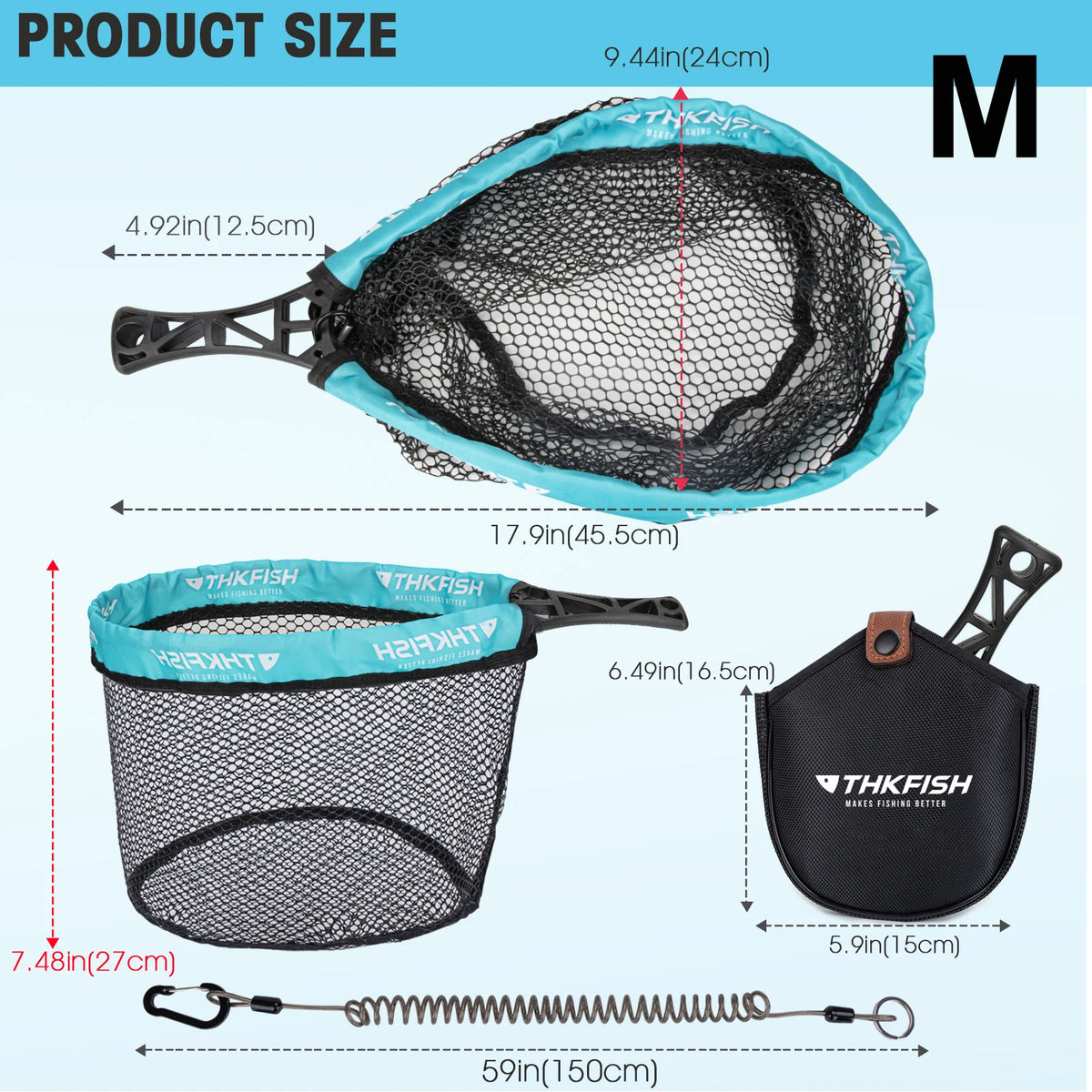 THKFISH Folding Fly Fishing Landing Net