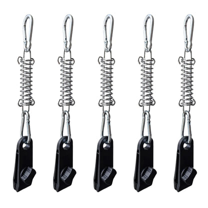 20PCS Tent Accessories Spring Buckle Windproof Rope Tensioner Awning Fixed Hook Buckle, Portable Camping Tent Fixed Buckle,