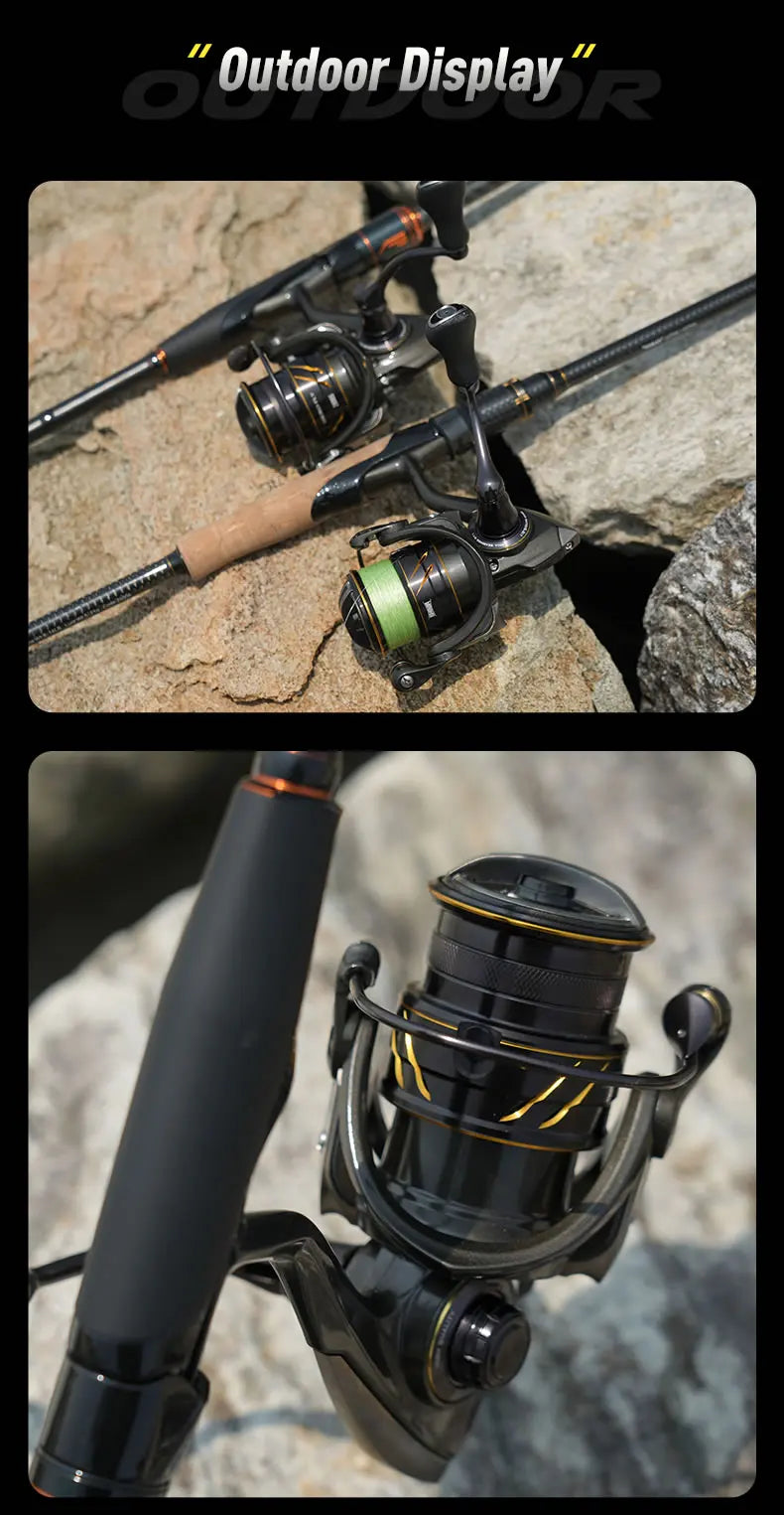 Kingdom Micro Fly Pro Spinning Fishing Reel 800-3000 Ultra Light 8+1 BB 7KG Max Drag 5.2:1/6.2:1 Gear Ratio Freshwater Saltwater